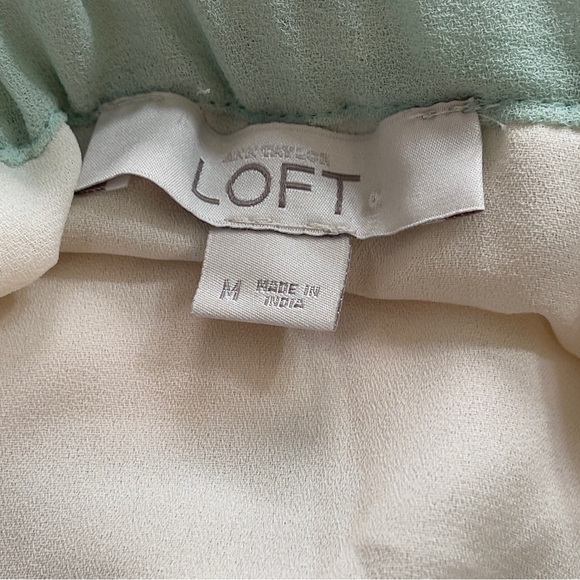 Loft Poolside Tri-Colored Tiered Drawstring Maxi Skirt Medium - Picture 6 of 7